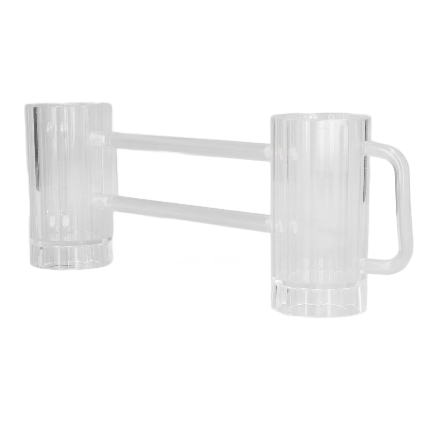 Beer Mug Acrylic Double Conjoined Beer Glass with Handle for Bar KTV Game Competition 430ml / 14.5oz V1294-YM0523-3118210319911