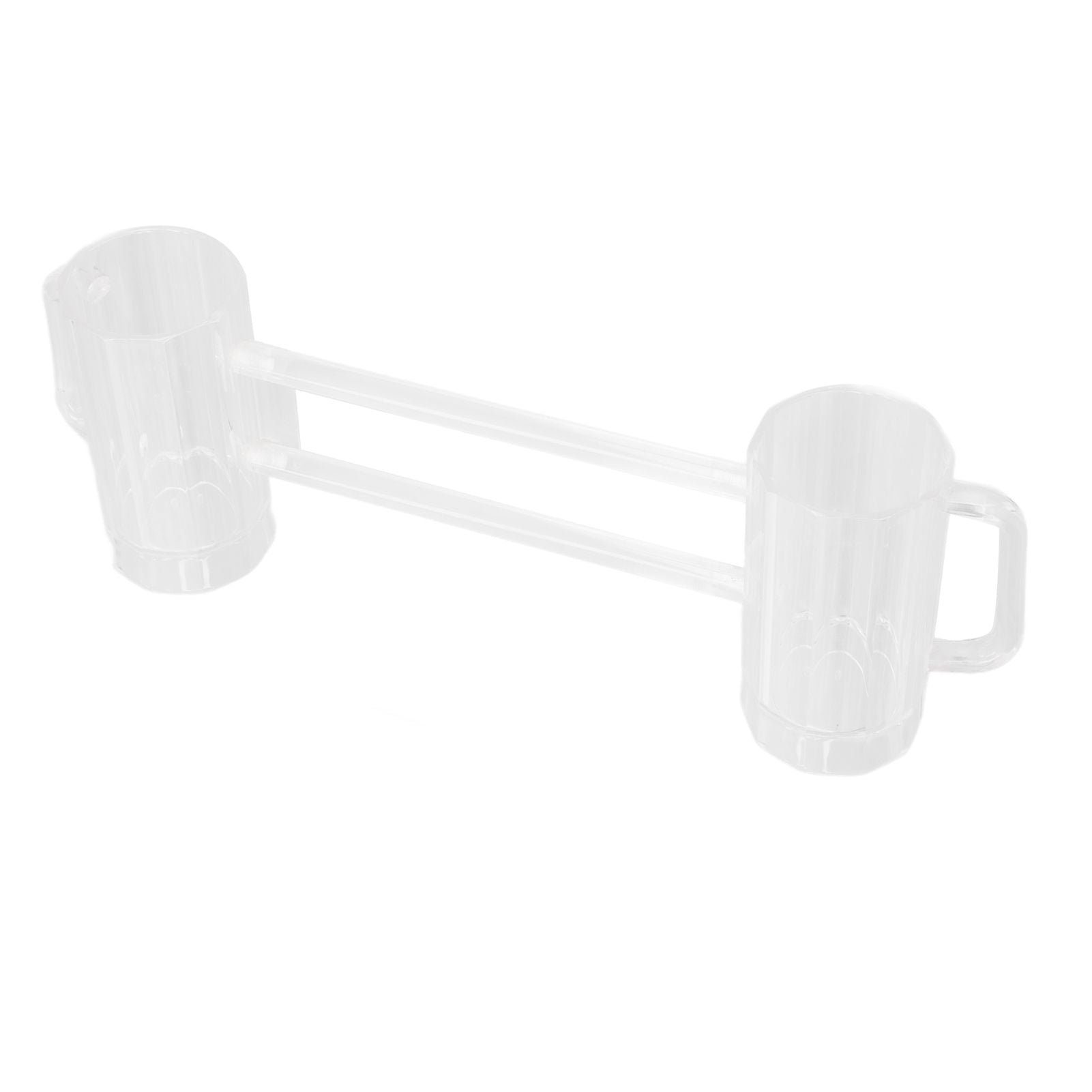 Beer Mug Acrylic Double Conjoined Beer Glass with Handle for Bar KTV Game Competition 430ml / 14.5oz V1294-YM0523-3118210319911