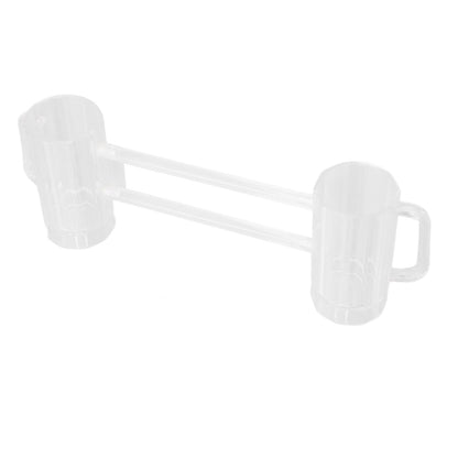 Beer Mug Acrylic Double Conjoined Beer Glass with Handle for Bar KTV Game Competition 430ml / 14.5oz V1294-YM0523-3118210319911