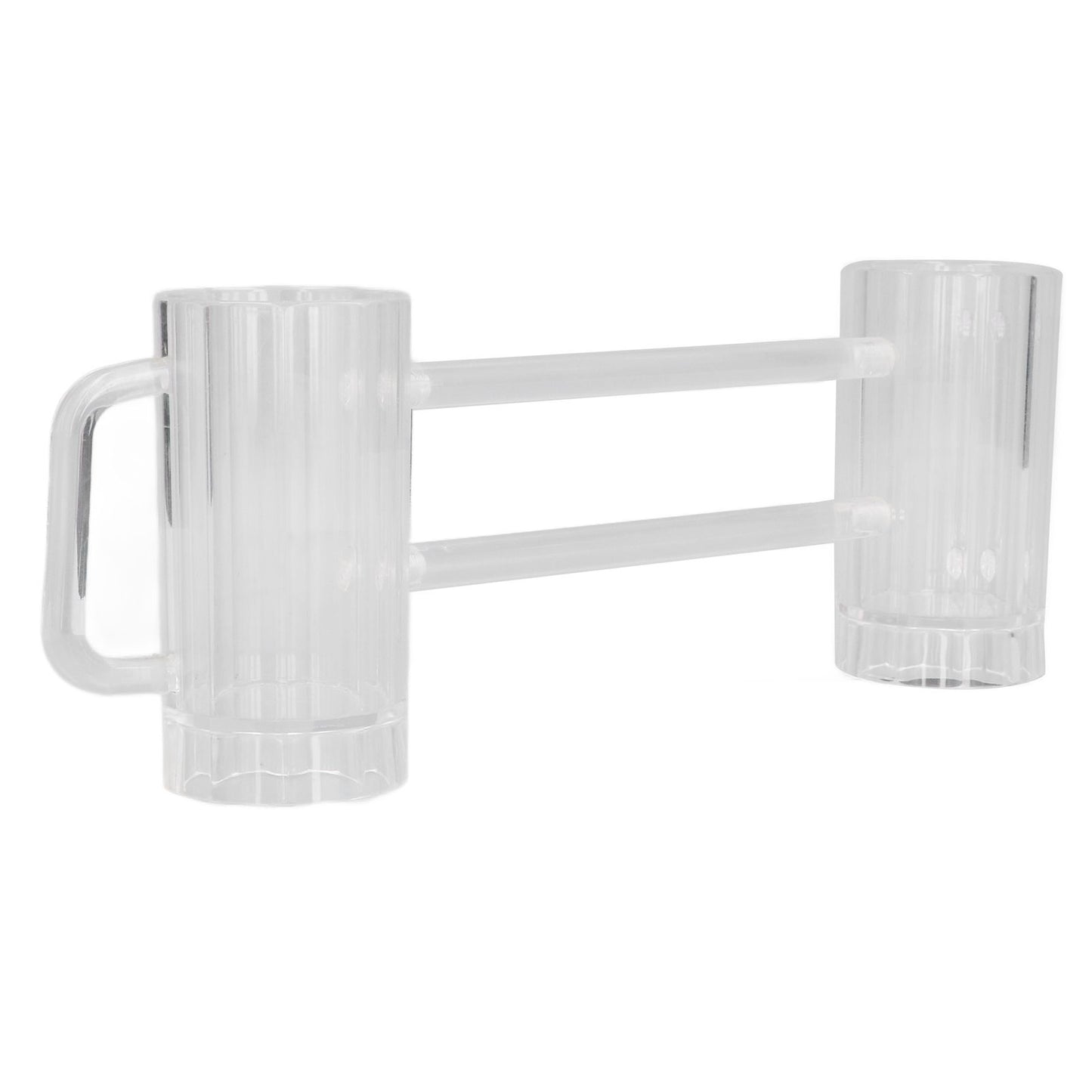 Beer Mug Acrylic Double Conjoined Beer Glass with Handle for Bar KTV Game Competition 430ml / 14.5oz V1294-YM0523-3118210319911