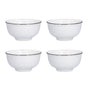 4PCS 6in Soup Bowl White Ceramic Noodle Bowl Eco Friendly Rice Bowl for Kitchen Restaurant V1294-YM0523-3118210320011