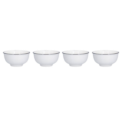 4PCS 6in Soup Bowl White Ceramic Noodle Bowl Eco Friendly Rice Bowl for Kitchen Restaurant V1294-YM0523-3118210320011