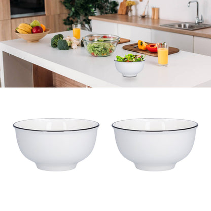 4PCS 6in Soup Bowl White Ceramic Noodle Bowl Eco Friendly Rice Bowl for Kitchen Restaurant V1294-YM0523-3118210320011