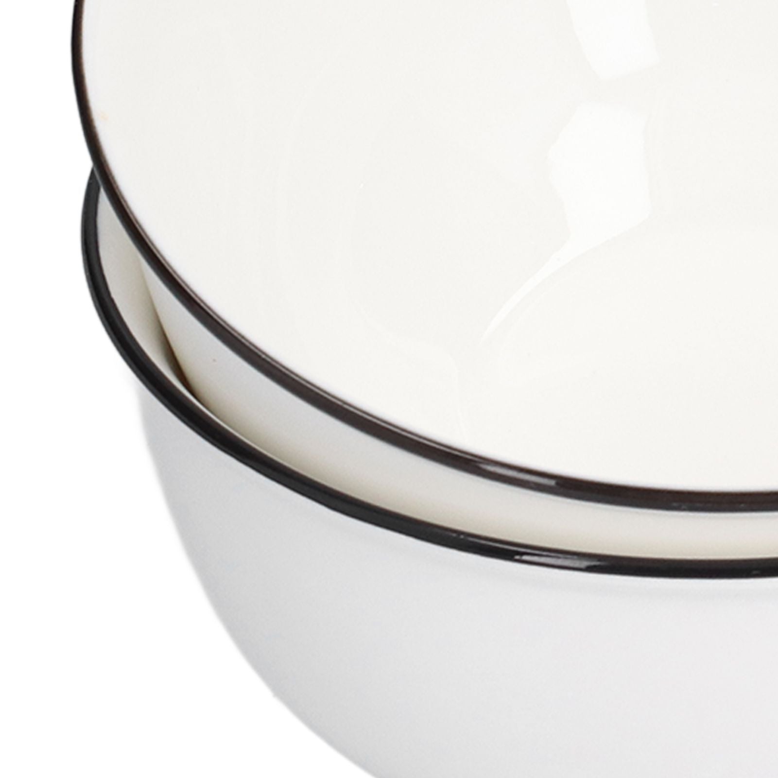 4PCS 6in Soup Bowl White Ceramic Noodle Bowl Eco Friendly Rice Bowl for Kitchen Restaurant V1294-YM0523-3118210320011