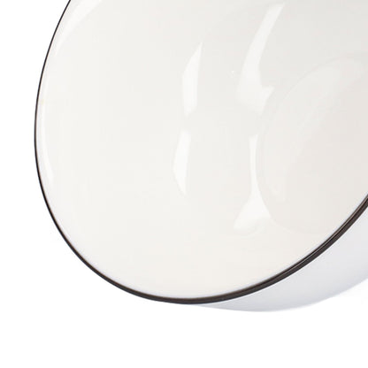 4PCS 6in Soup Bowl White Ceramic Noodle Bowl Eco Friendly Rice Bowl for Kitchen Restaurant V1294-YM0523-3118210320011