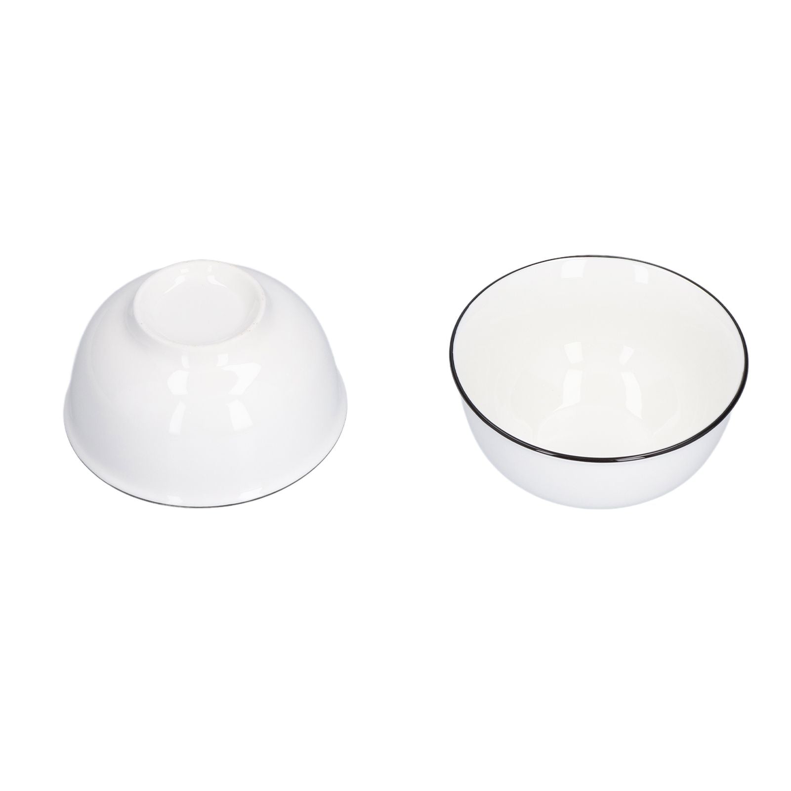 4PCS 6in Soup Bowl White Ceramic Noodle Bowl Eco Friendly Rice Bowl for Kitchen Restaurant V1294-YM0523-3118210320011