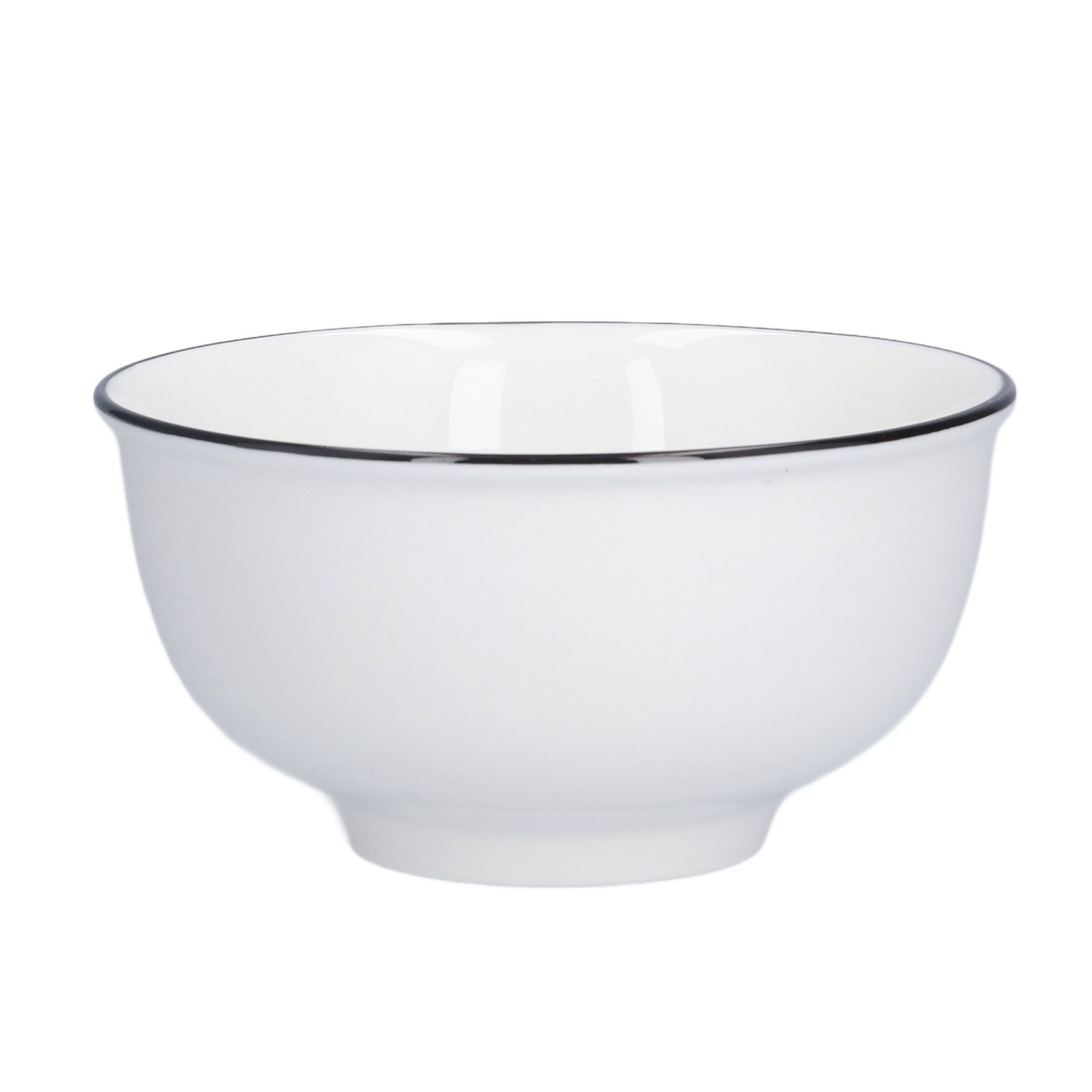 4PCS 6in Soup Bowl White Ceramic Noodle Bowl Eco Friendly Rice Bowl for Kitchen Restaurant V1294-YM0523-3118210320011