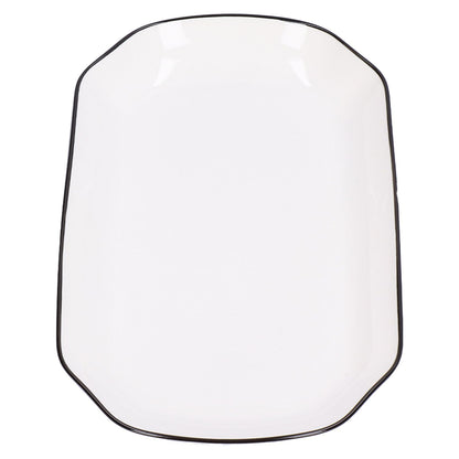 12in Dinner Plate Dish 550ml White Ceramic Noodle Soup Fish Plate Kitchen Tableware for Restaurant V1294-YM0523-3118210320311