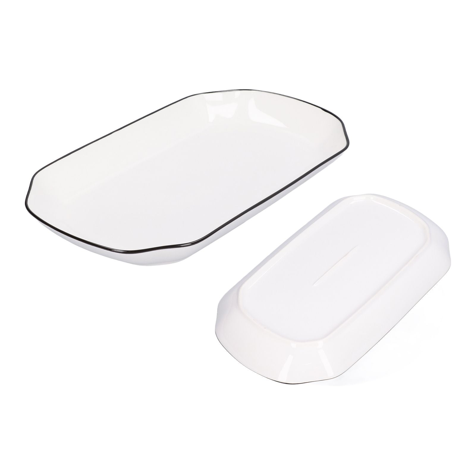12in Dinner Plate Dish 550ml White Ceramic Noodle Soup Fish Plate Kitchen Tableware for Restaurant V1294-YM0523-3118210320311