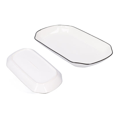 12in Dinner Plate Dish 550ml White Ceramic Noodle Soup Fish Plate Kitchen Tableware for Restaurant V1294-YM0523-3118210320311