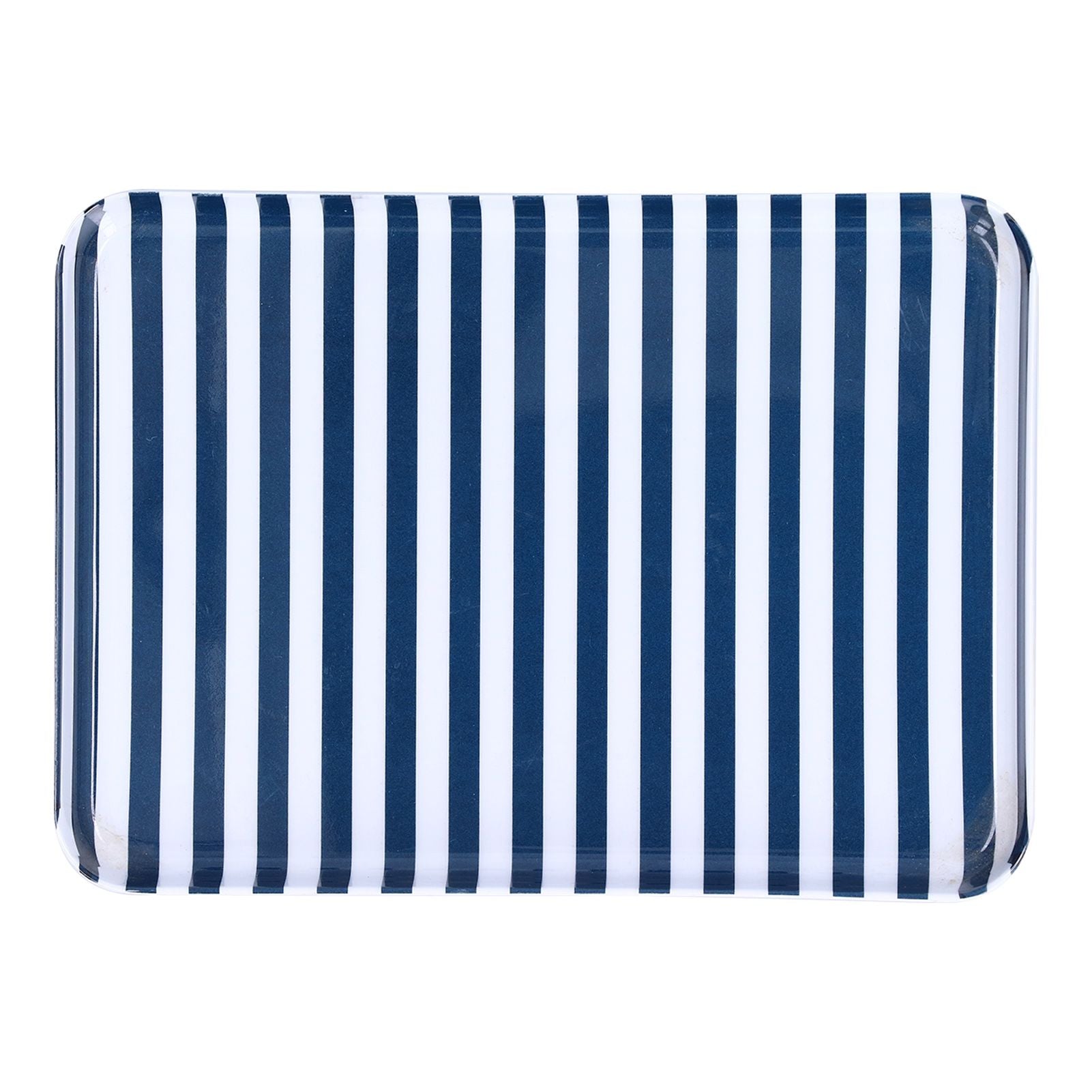 Fruit Tray Blue White Stripe Melamine Safe Environmentally Friendly Colourfast Dessert Platter for Restaurant V1294-YM0523-3118210320511