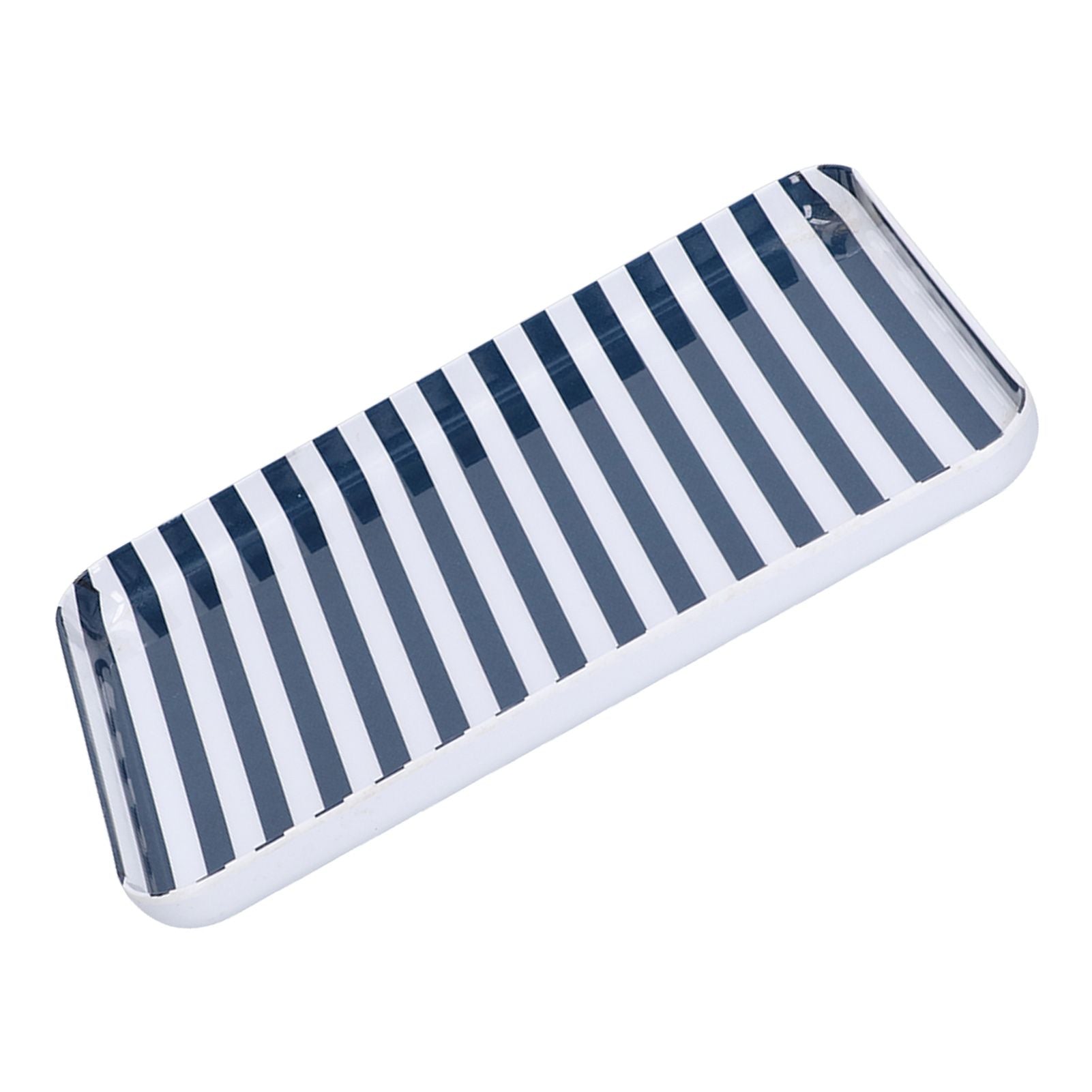 Fruit Tray Blue White Stripe Melamine Safe Environmentally Friendly Colourfast Dessert Platter for Restaurant V1294-YM0523-3118210320511