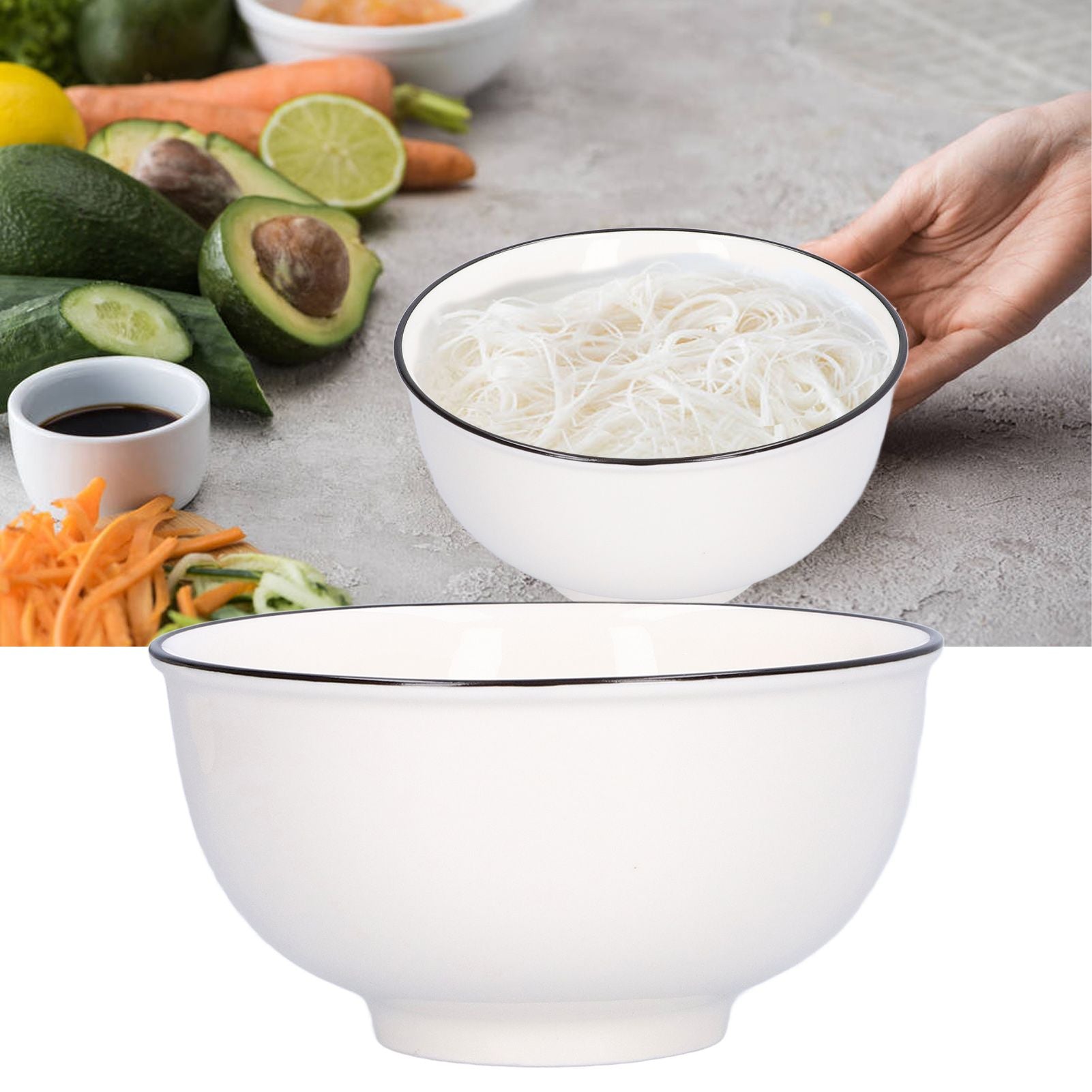 Ceramic Bowl Fine Workmanship Underglaze Colour Environmental Friendly Ceramic Serving Bowls V1294-YM0523-3118210320811
