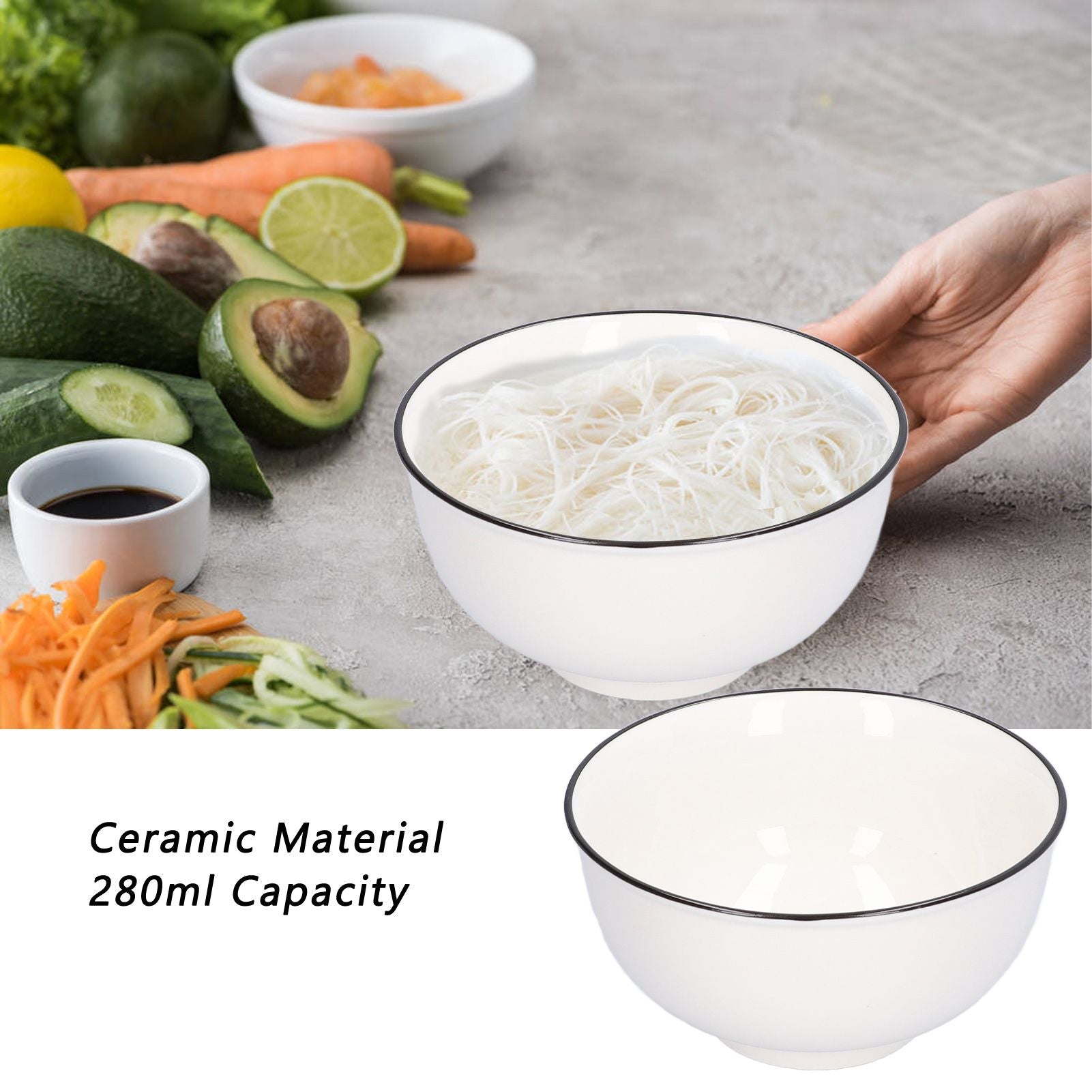 Ceramic Bowl Fine Workmanship Underglaze Colour Environmental Friendly Ceramic Serving Bowls V1294-YM0523-3118210320811