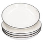 4Pcs Ceramic Dinner Plates Set Black Line Tableware 8 Inch Round Plate for Salads Steak Plate V1294-YM0523-3118210320911