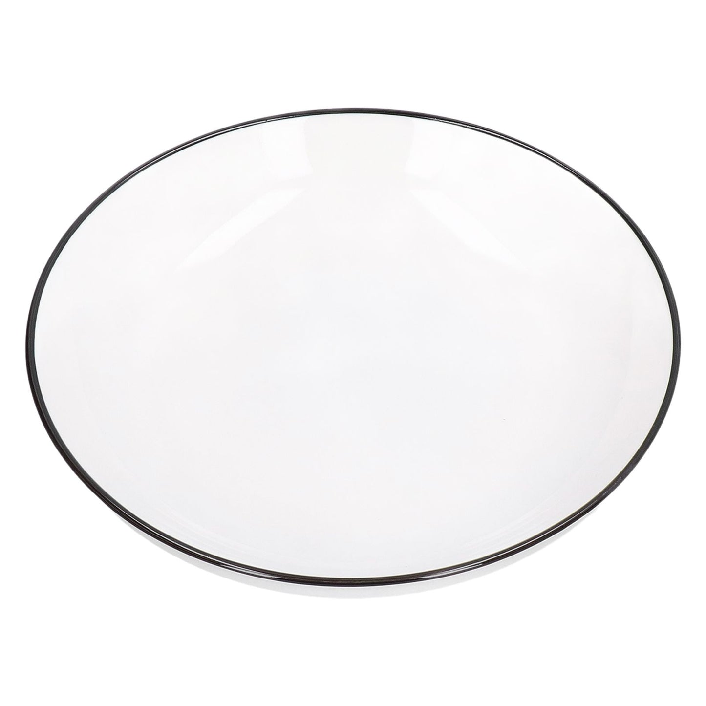4Pcs Ceramic Dinner Plates Set Black Line Tableware 8 Inch Round Plate for Salads Steak Plate V1294-YM0523-3118210320911