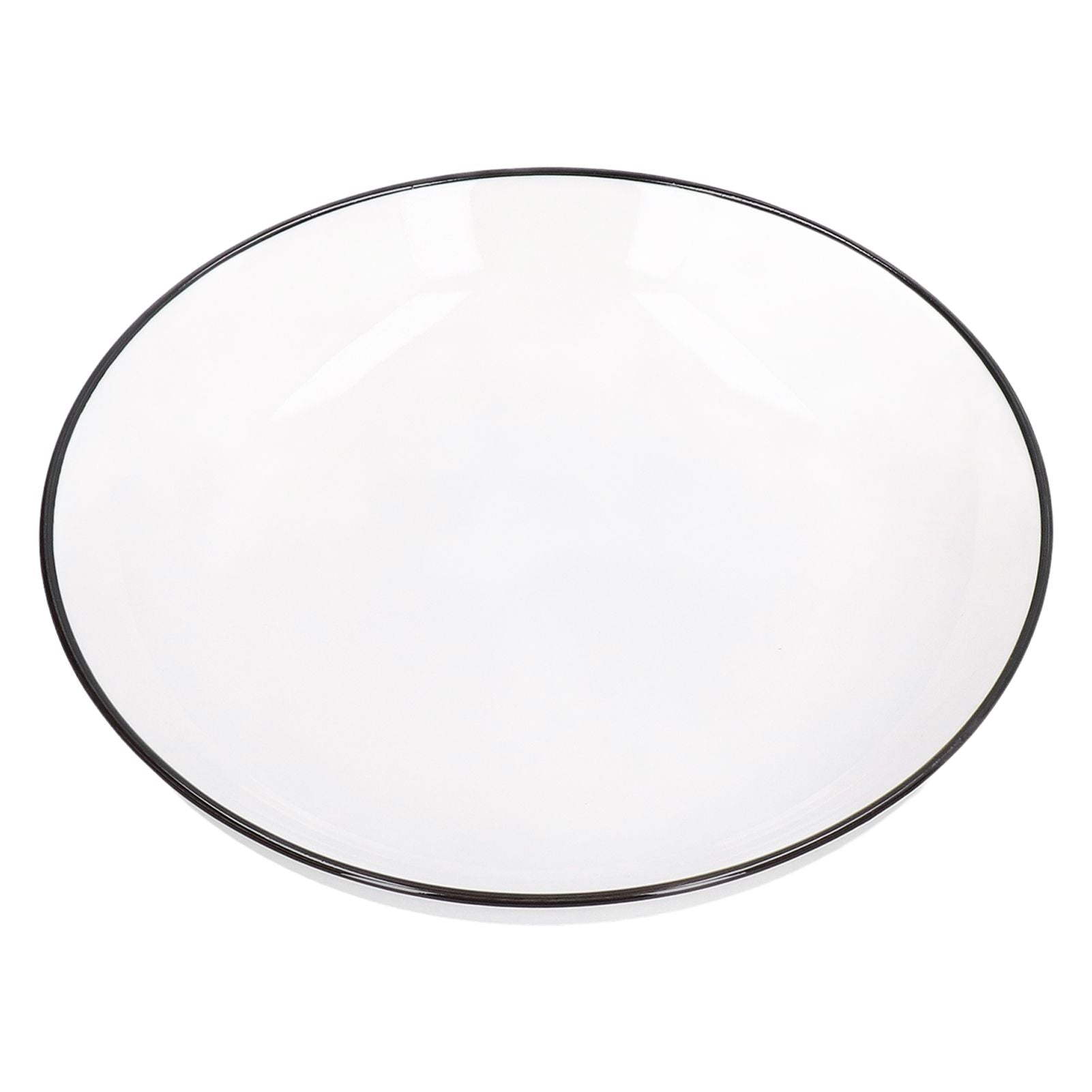 4Pcs Ceramic Dinner Plates Set Black Line Tableware 8 Inch Round Plate for Salads Steak Plate V1294-YM0523-3118210320911
