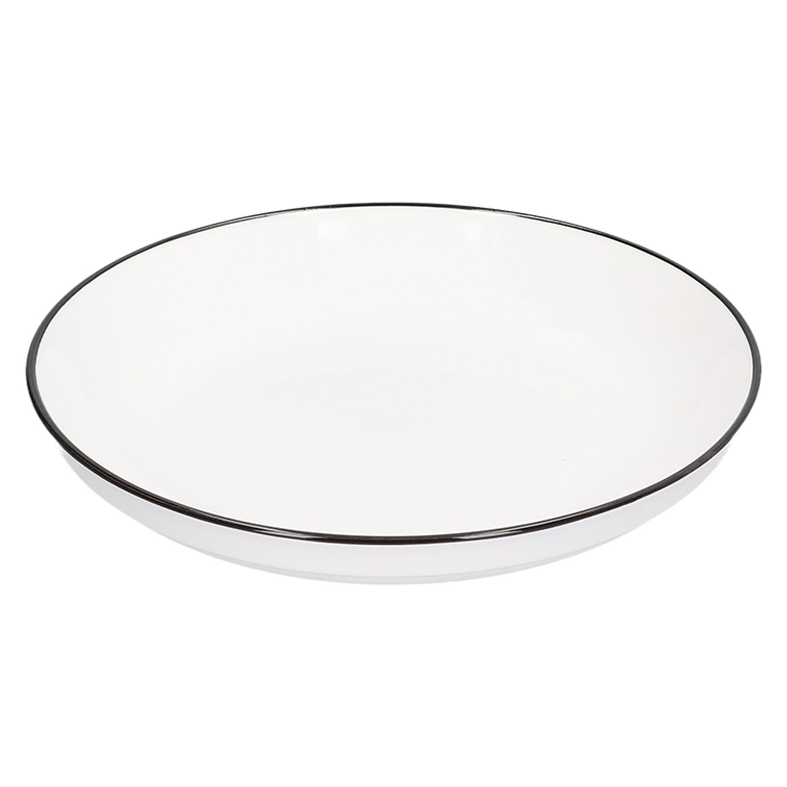 4Pcs Ceramic Dinner Plates Set Black Line Tableware 8 Inch Round Plate for Salads Steak Plate V1294-YM0523-3118210320911