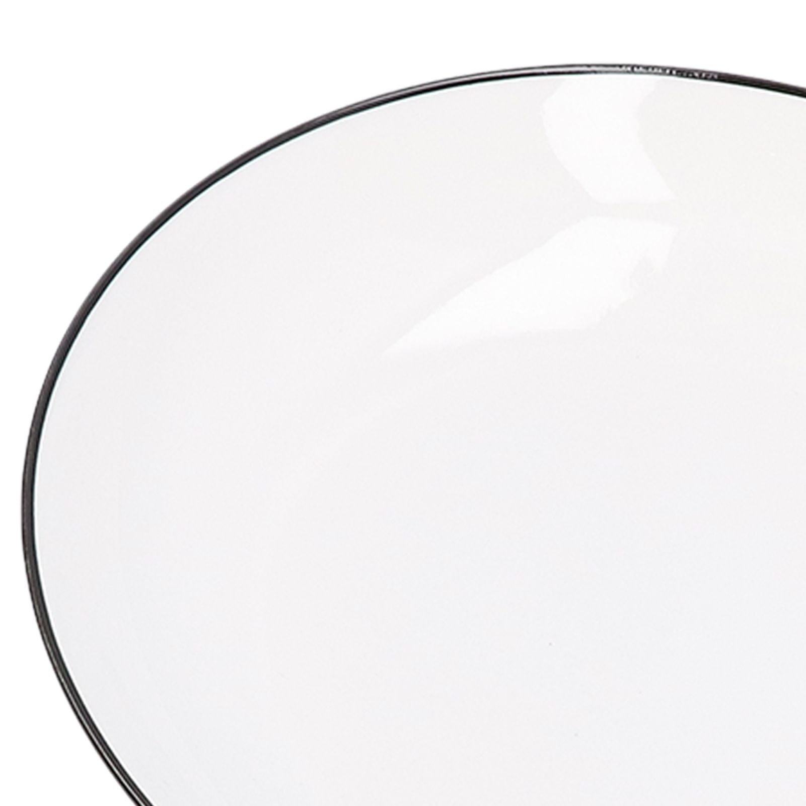4Pcs Ceramic Dinner Plates Set Black Line Tableware 8 Inch Round Plate for Salads Steak Plate V1294-YM0523-3118210320911