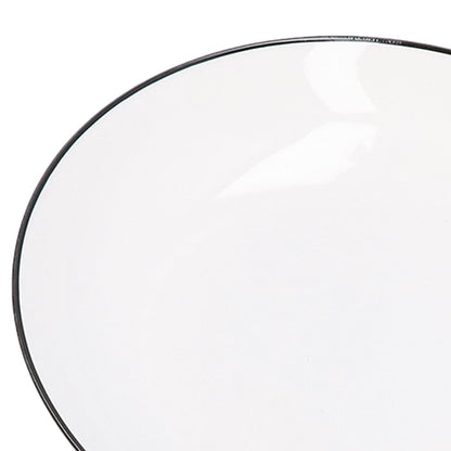 4Pcs Ceramic Dinner Plates Set Black Line Tableware 8 Inch Round Plate for Salads Steak Plate V1294-YM0523-3118210320911