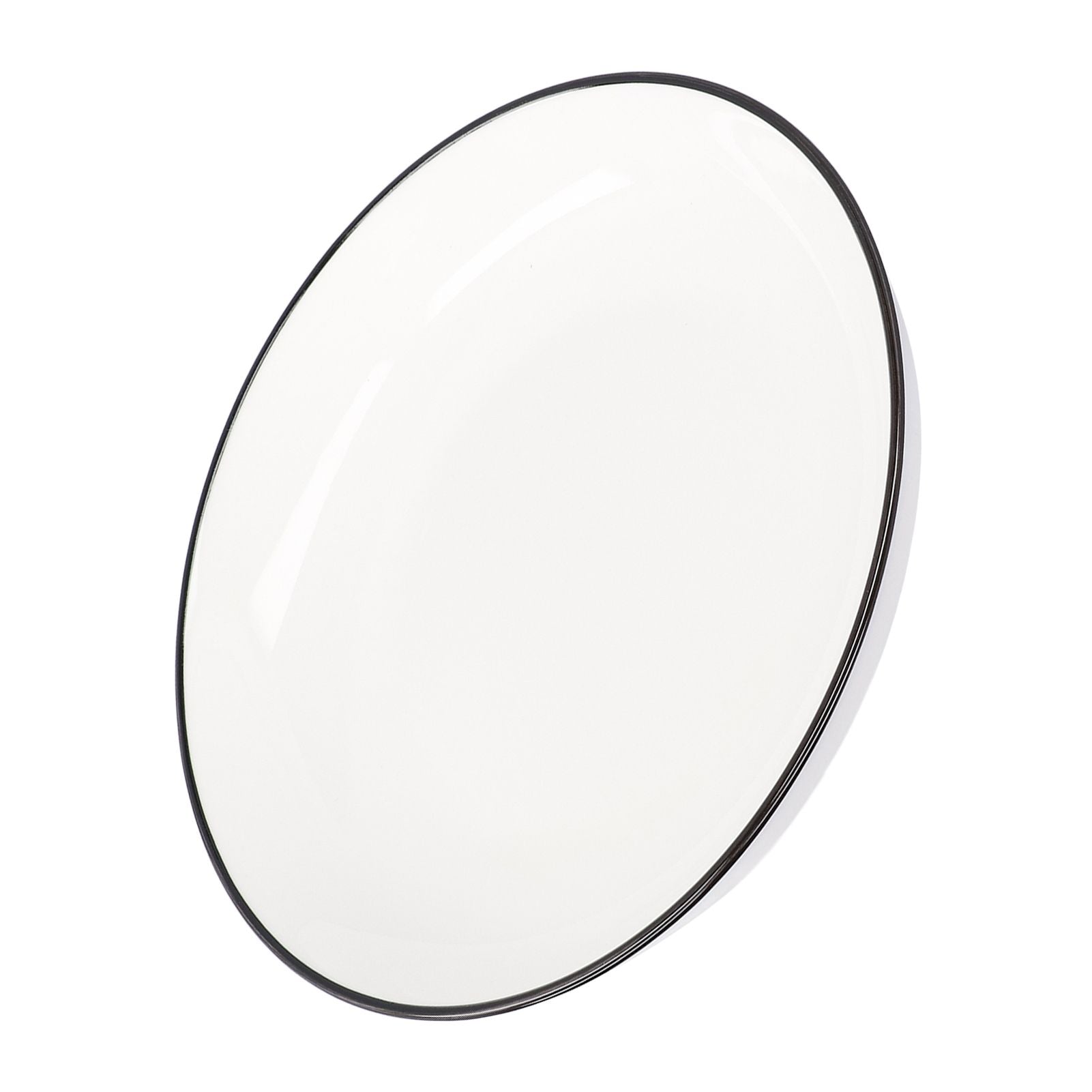 4Pcs Ceramic Dinner Plates Set Black Line Tableware 8 Inch Round Plate for Salads Steak Plate V1294-YM0523-3118210320911