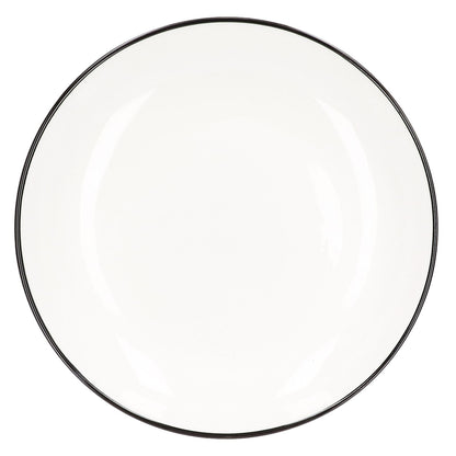4Pcs Ceramic Dinner Plates Set Black Line Tableware 8 Inch Round Plate for Salads Steak Plate V1294-YM0523-3118210320911