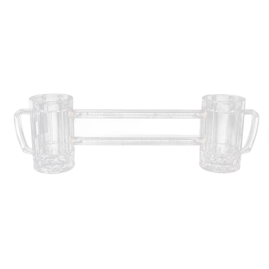 430ml Beer Mug Double Conjoined Beer Glass Drop Resistant Acrylic Beer Cup Bar KTV Beer Glass V1294-YM0523-3118210321111