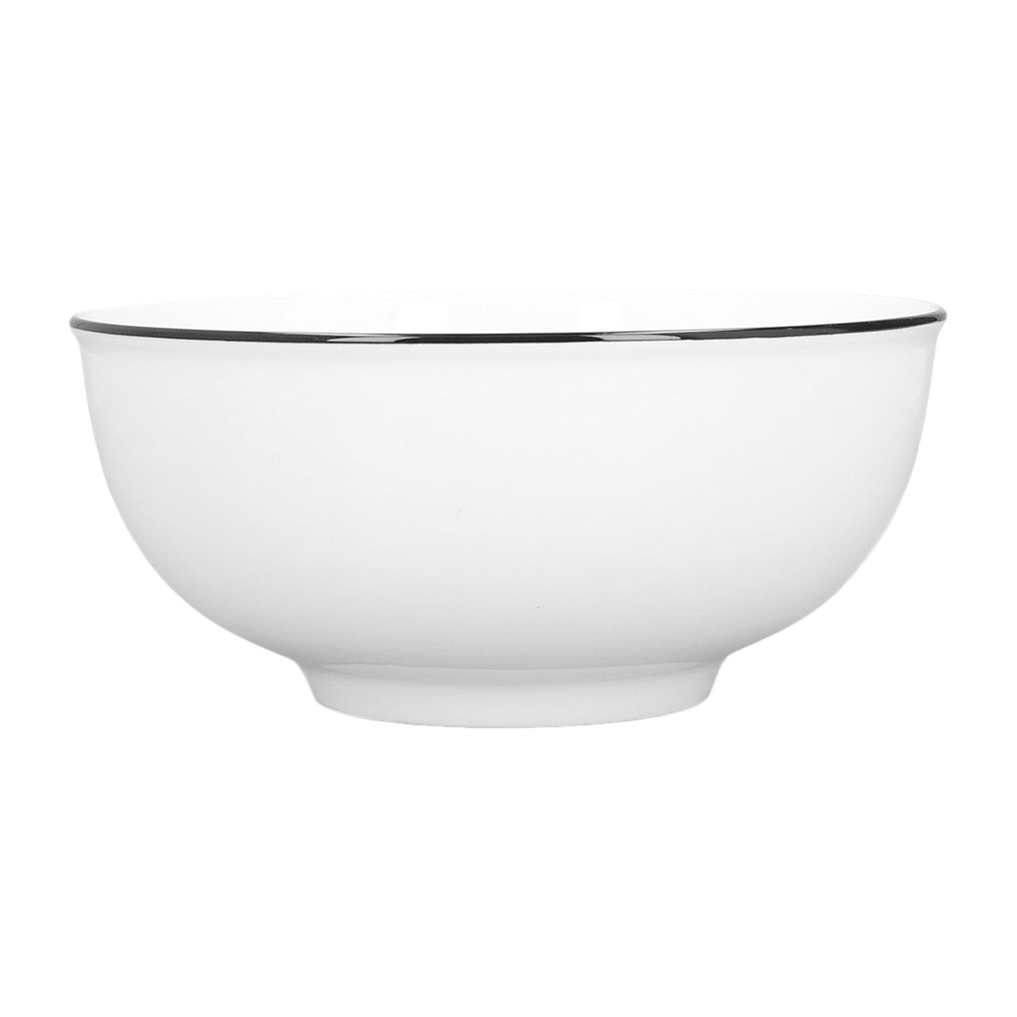 Durable Black Line Ceramic Tableware Bowls for Salads Soups Stews Desserts Noodles7 Inches V1294-YM0523-3118210321211
