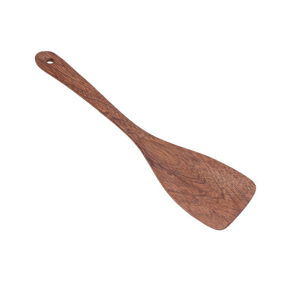 Natural Wood Long Handle Spatula Frying Spatula Round Hole Wall Mounted Kitchen UtensilOblique Spatula V1294-YM0523-3118210324811