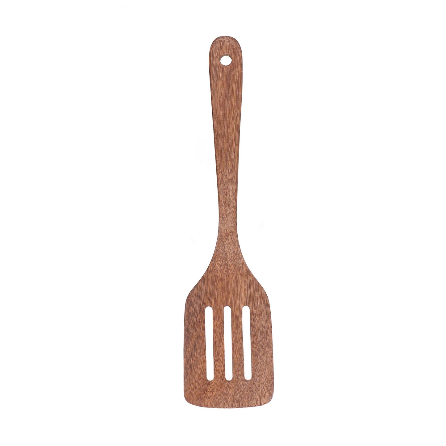 Natural Wood Long Handle Spatula Frying Spatula Round Hole Wall Mounted Kitchen UtensilLeak Spatula V1294-YM0523-3118210324812