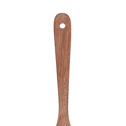 Natural Wood Long Handle Spatula Frying Spatula Round Hole Wall Mounted Kitchen UtensilLeak Spatula V1294-YM0523-3118210324812
