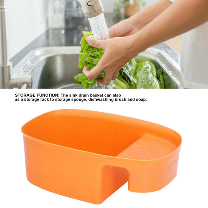Sink Drain Basket Household Saddle Shaped Mesh Strainer for Kitchen Waste Vegetable FruitsOrange V1294-YM0523-3118220000311