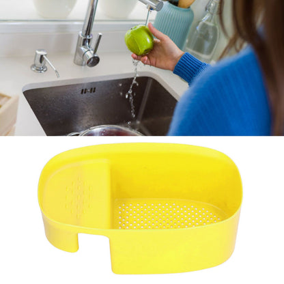 Sink Drain Basket Household Saddle Shaped Mesh Strainer for Kitchen Waste Vegetable FruitsYellow V1294-YM0523-3118220000312