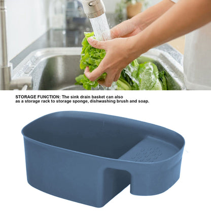 Sink Drain Basket Household Saddle Shaped Mesh Strainer for Kitchen Waste Vegetable FruitsBlue V1294-YM0523-3118220000314