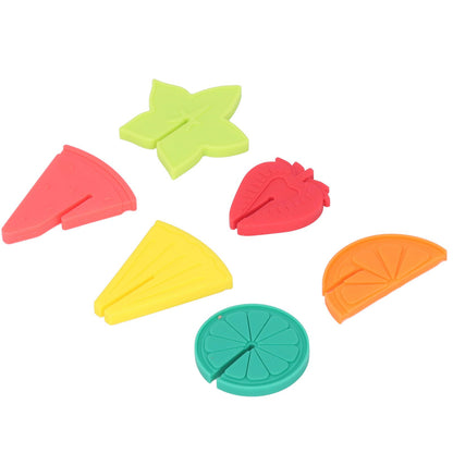 6pcs Wine Glass Marker Silicone Fruit Pattern Harmless Reusable Drink Cup Labels for Bar Party V1294-YM0523-3118220000611