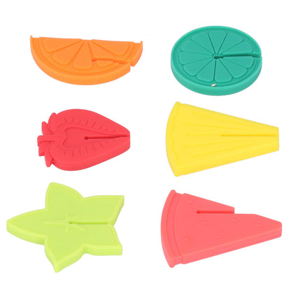 6pcs Wine Glass Marker Silicone Fruit Pattern Harmless Reusable Drink Cup Labels for Bar Party V1294-YM0523-3118220000611