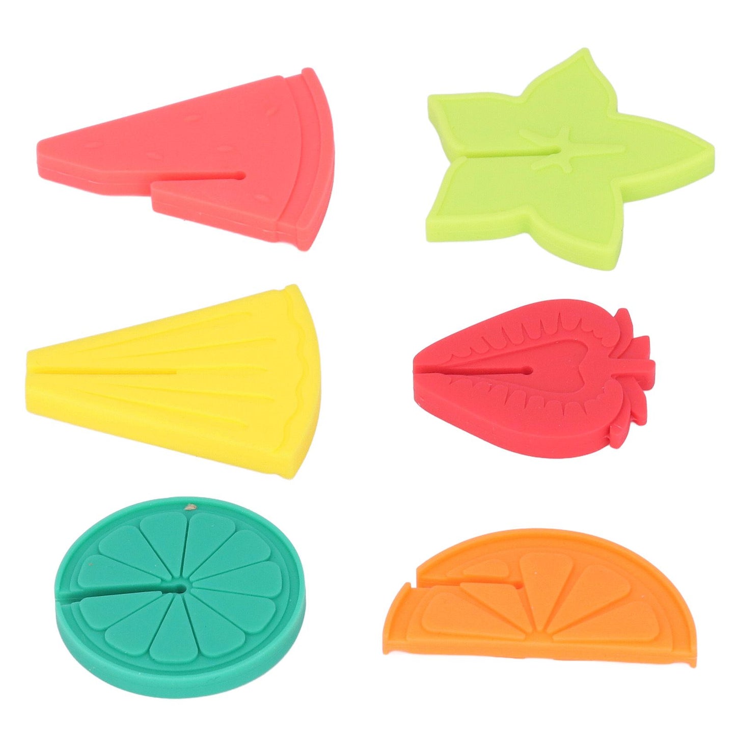 6pcs Wine Glass Marker Silicone Fruit Pattern Harmless Reusable Drink Cup Labels for Bar Party V1294-YM0523-3118220000611