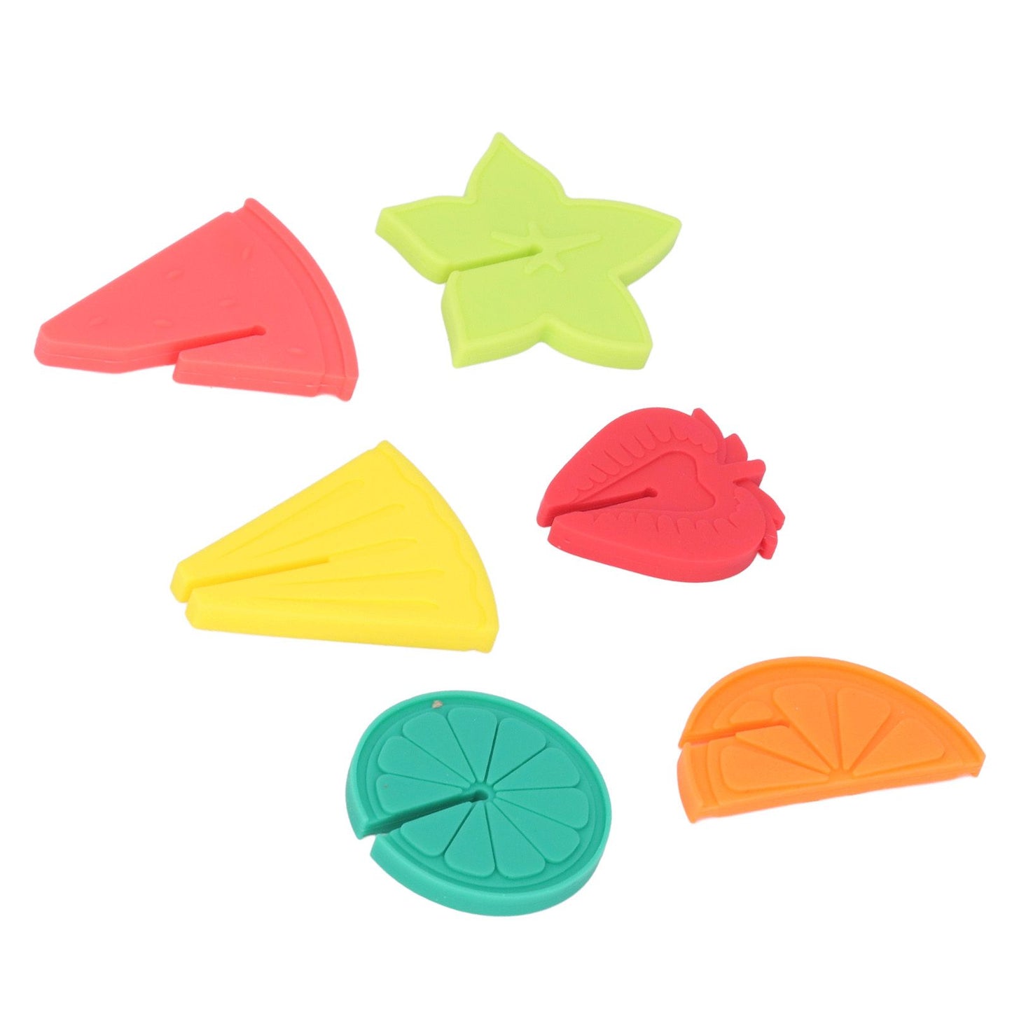 6pcs Wine Glass Marker Silicone Fruit Pattern Harmless Reusable Drink Cup Labels for Bar Party V1294-YM0523-3118220000611