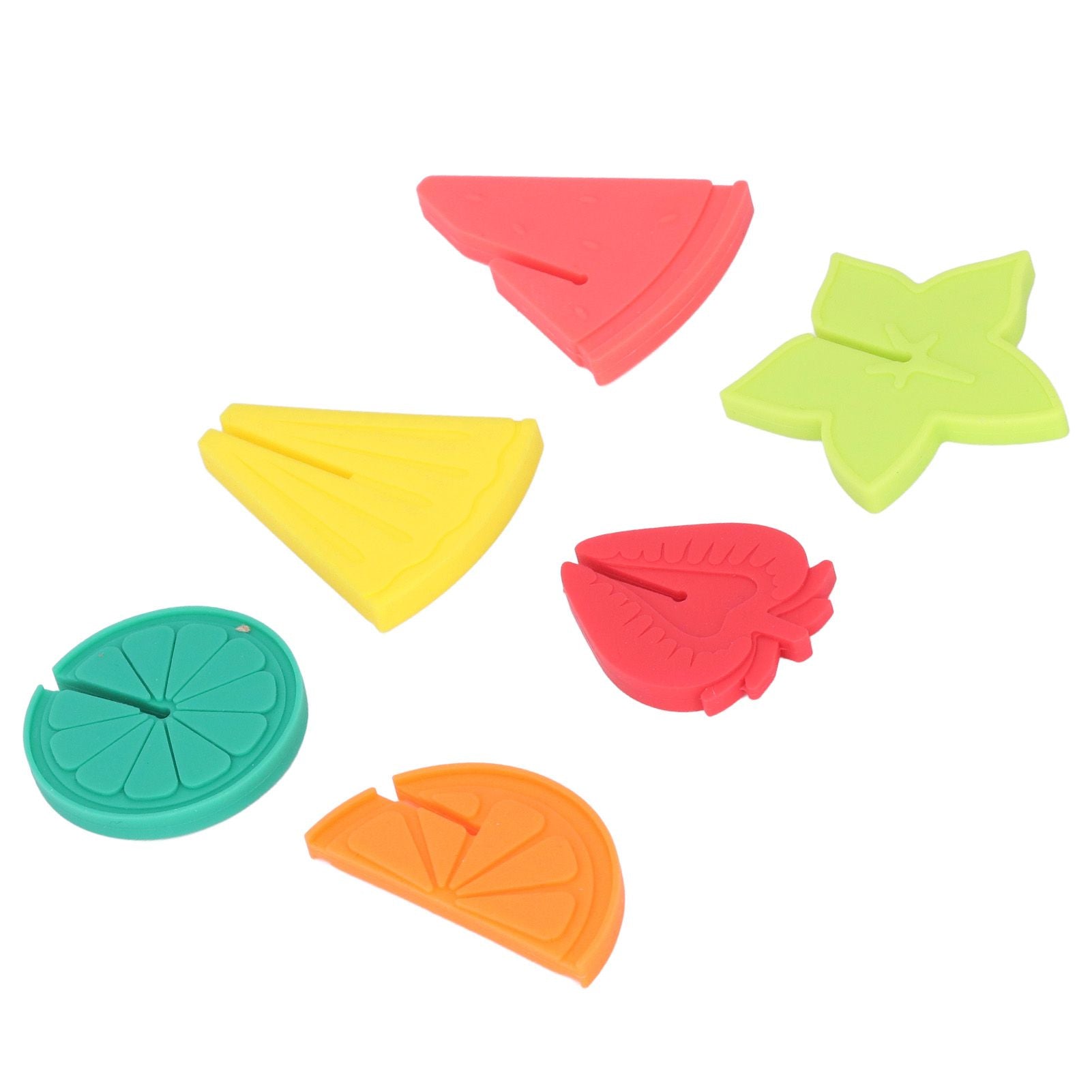 6pcs Wine Glass Marker Silicone Fruit Pattern Harmless Reusable Drink Cup Labels for Bar Party V1294-YM0523-3118220000611