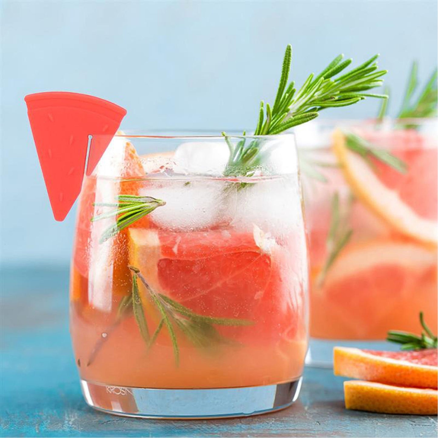 6pcs Wine Glass Marker Silicone Fruit Pattern Harmless Reusable Drink Cup Labels for Bar Party V1294-YM0523-3118220000611