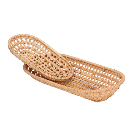 2pcs Bread Basket Handmade Rattan Storage Baskets for Bread Candy Biscuits Finger Food Fruit V1294-YM0523-3118220001111