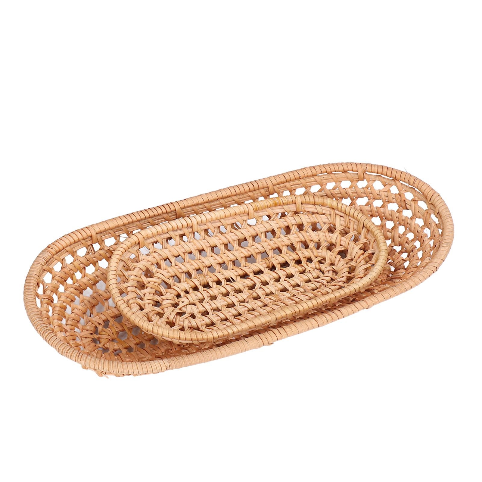 2pcs Bread Basket Handmade Rattan Storage Baskets for Bread Candy Biscuits Finger Food Fruit V1294-YM0523-3118220001111