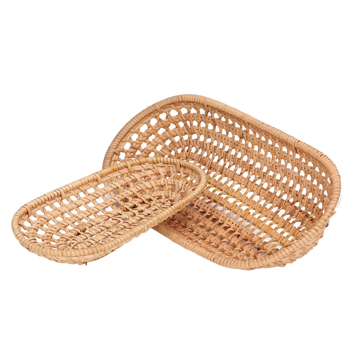 2pcs Bread Basket Handmade Rattan Storage Baskets for Bread Candy Biscuits Finger Food Fruit V1294-YM0523-3118220001111