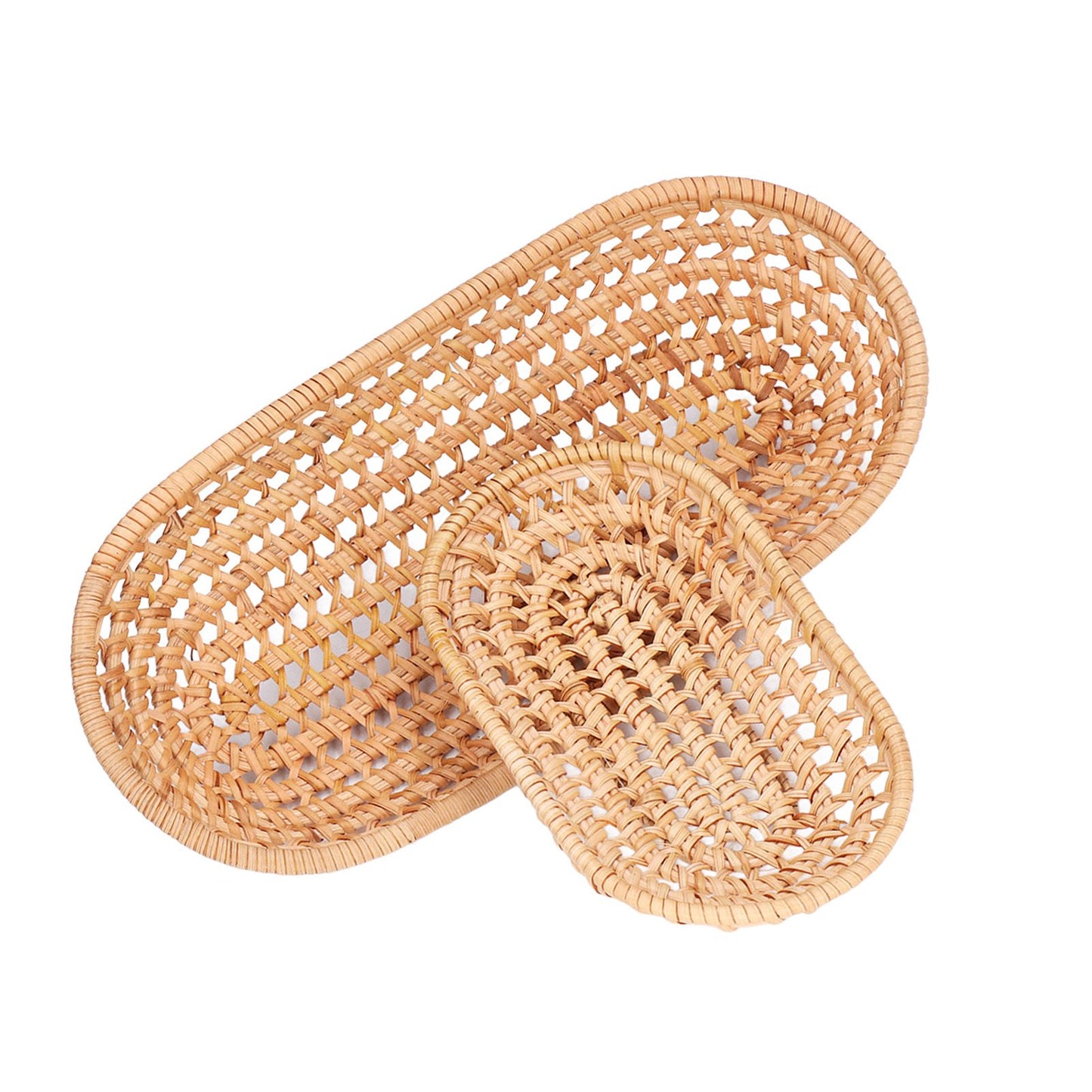 2pcs Bread Basket Handmade Rattan Storage Baskets for Bread Candy Biscuits Finger Food Fruit V1294-YM0523-3118220001111