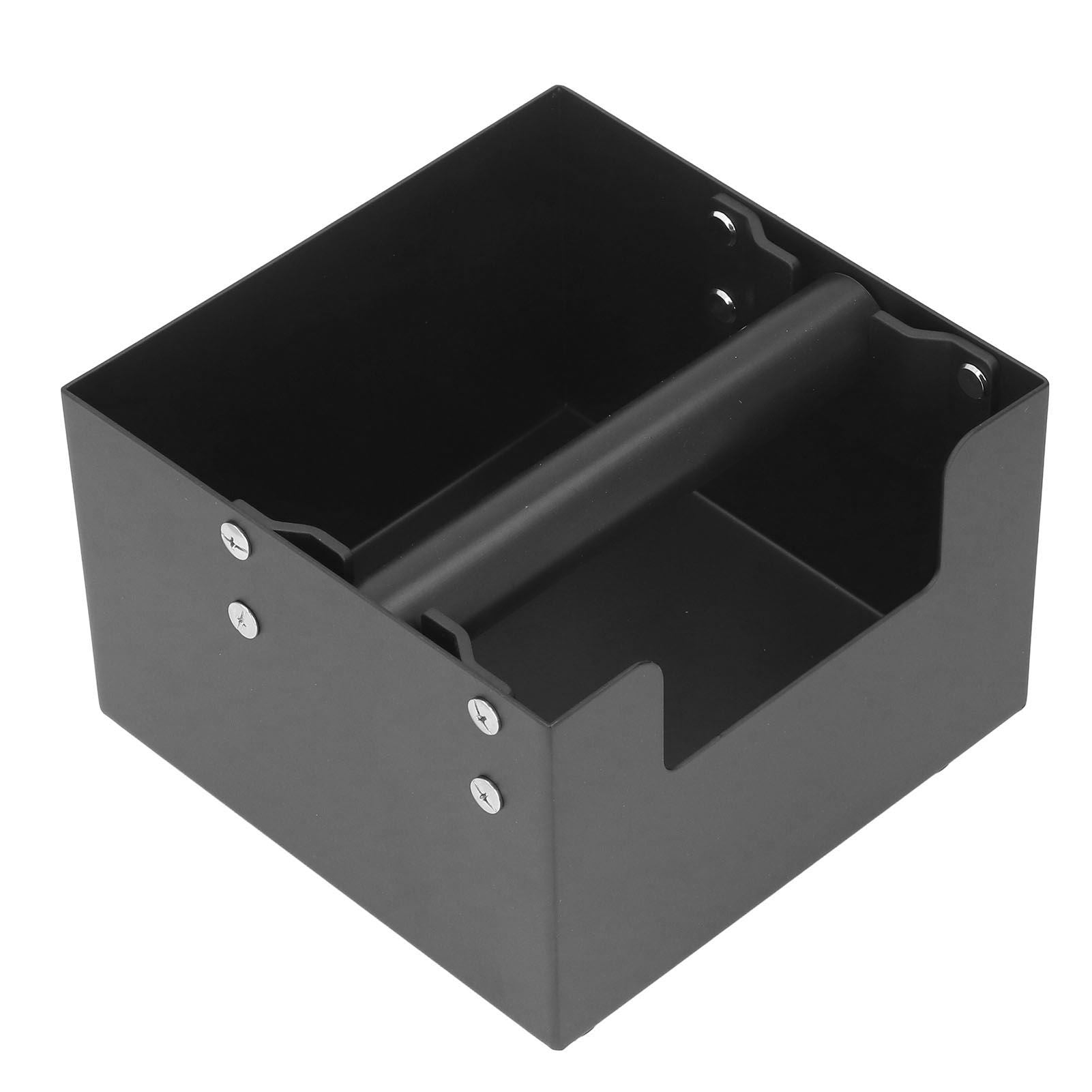 Coffee Knock Box Ground Waste Bin Container Stainless Steel Drawer Type Small Square Black V1294-YM0523-3118220001711