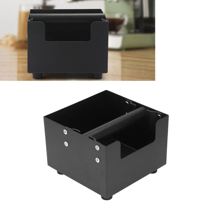 Coffee Knock Box Ground Waste Bin Container Stainless Steel Drawer Type Small Square Black V1294-YM0523-3118220001711