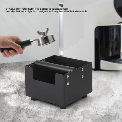 Coffee Knock Box Ground Waste Bin Container Stainless Steel Drawer Type Small Square Black V1294-YM0523-3118220001711