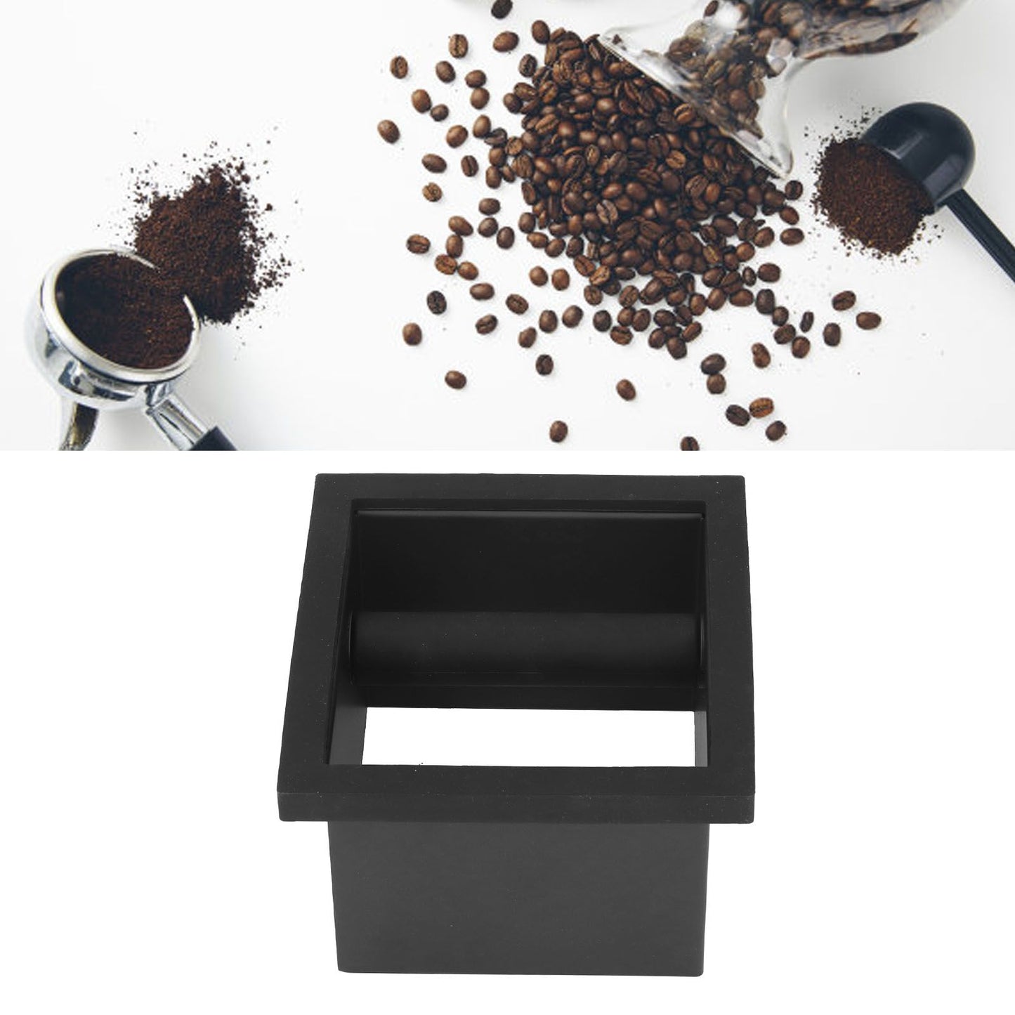 Coffee Knock Box Grounds Disposal Bin Bottomless Embedded Flat Mouth Stainless Steel V1294-YM0523-3118220002411