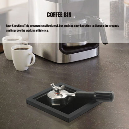 Coffee Knock Box Grounds Disposal Bin Bottomless Embedded Oblique Mouth Stainless Steel V1294-YM0523-3118220002711
