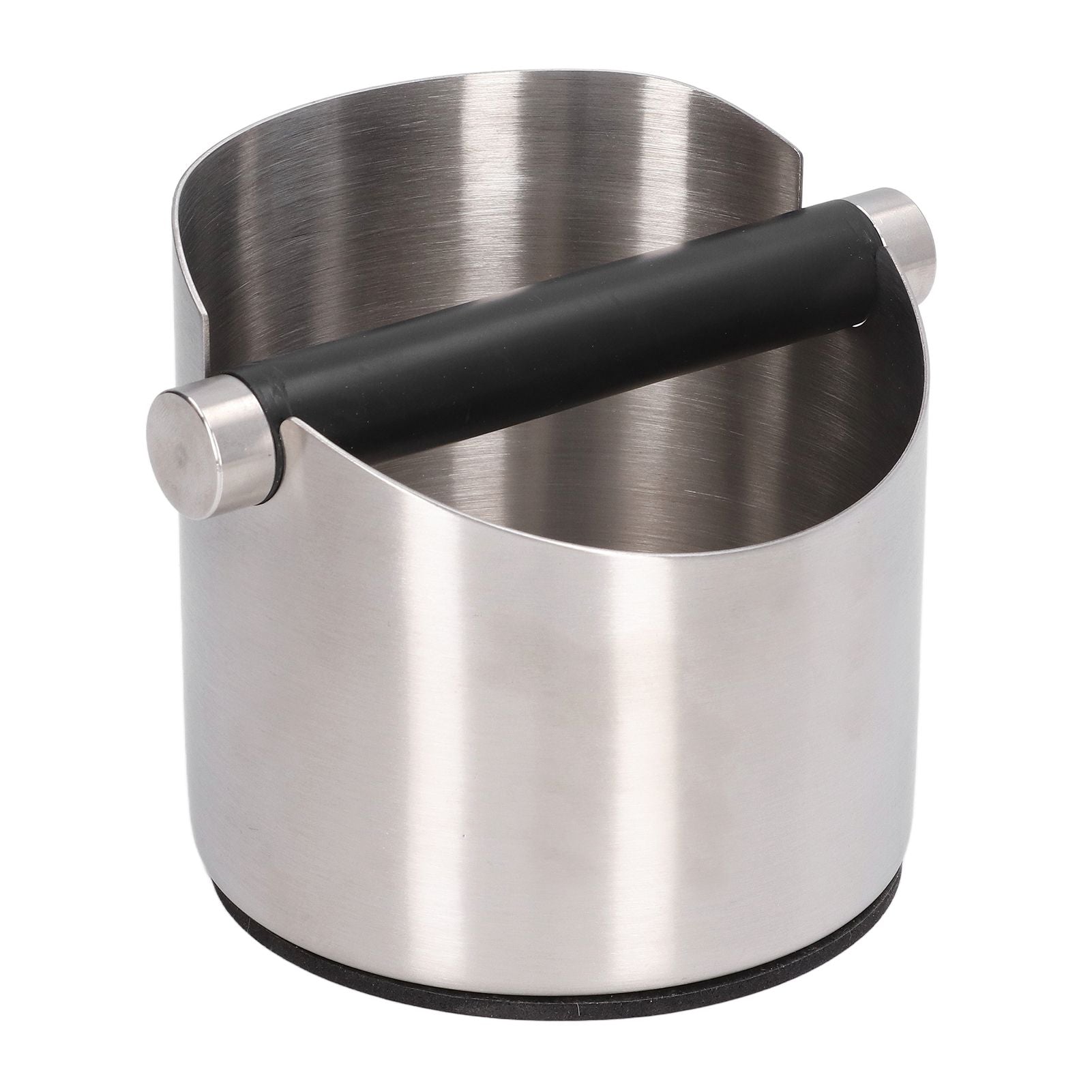 Coffee Grounds Bucket Stainless Steel Rubber Coffee Dump Bin for Home Restaurants BarsStainless Steel Small V1294-YM0523-3118220002811